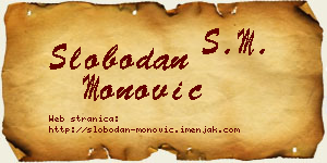 Slobodan Monović vizit kartica